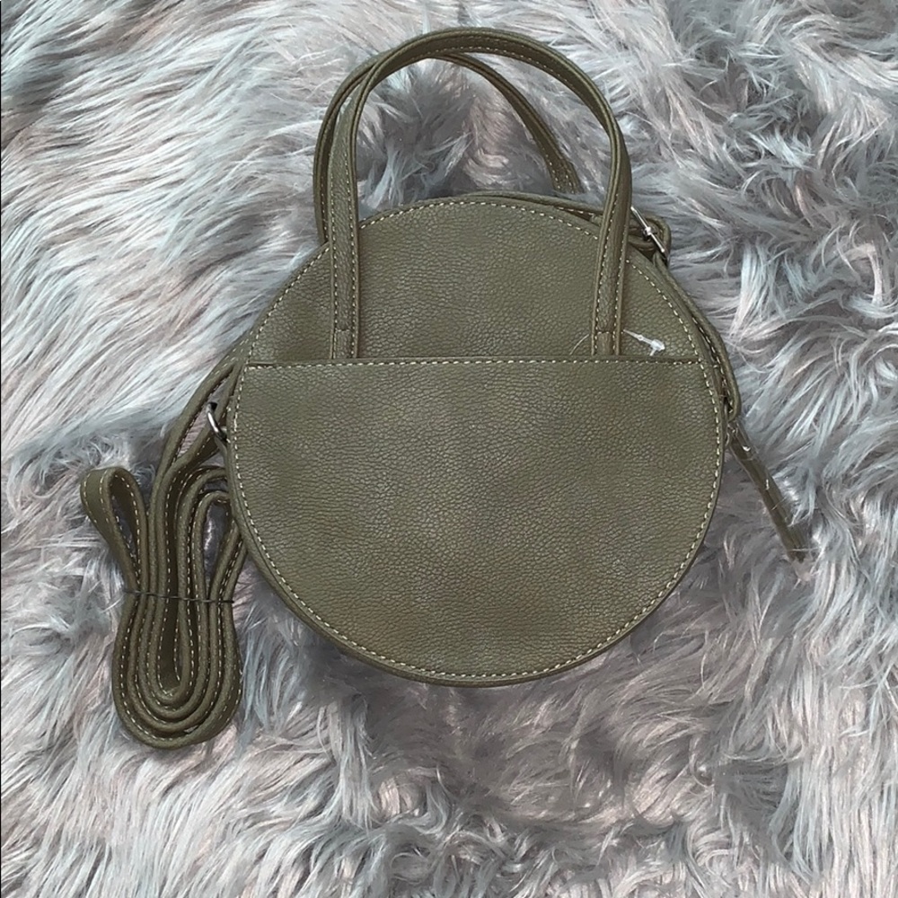Round olive Green cross bag